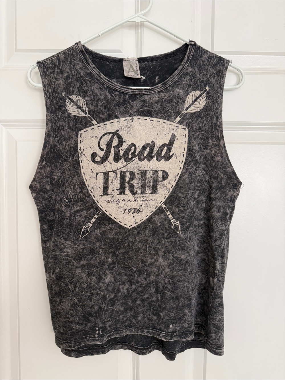 American Age Black Mineral-Wash Road Trip Graphic Tank